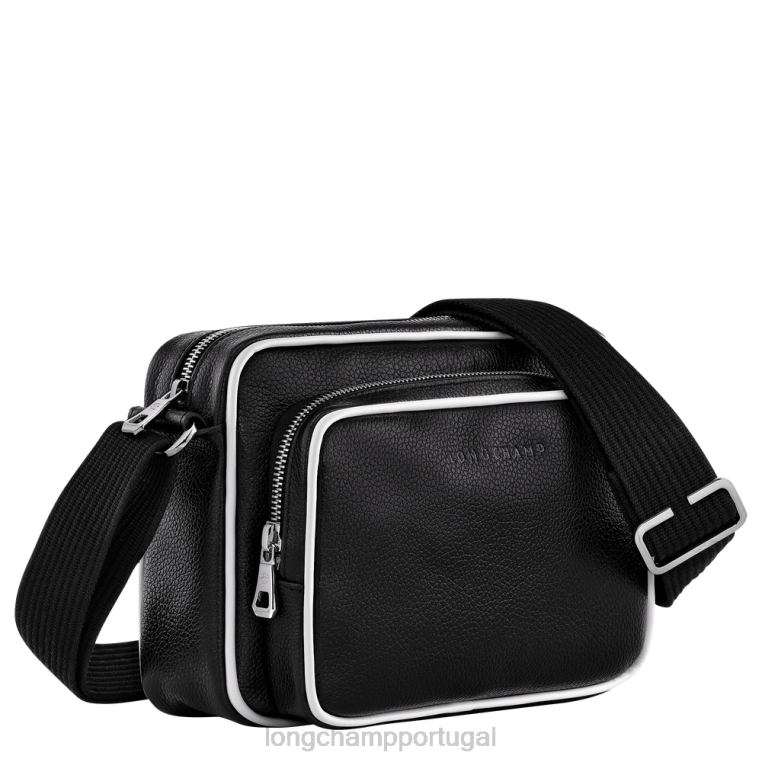 bolsas Preto branco H88N1124 bolsa para câmera le foulonne homens Longchamp