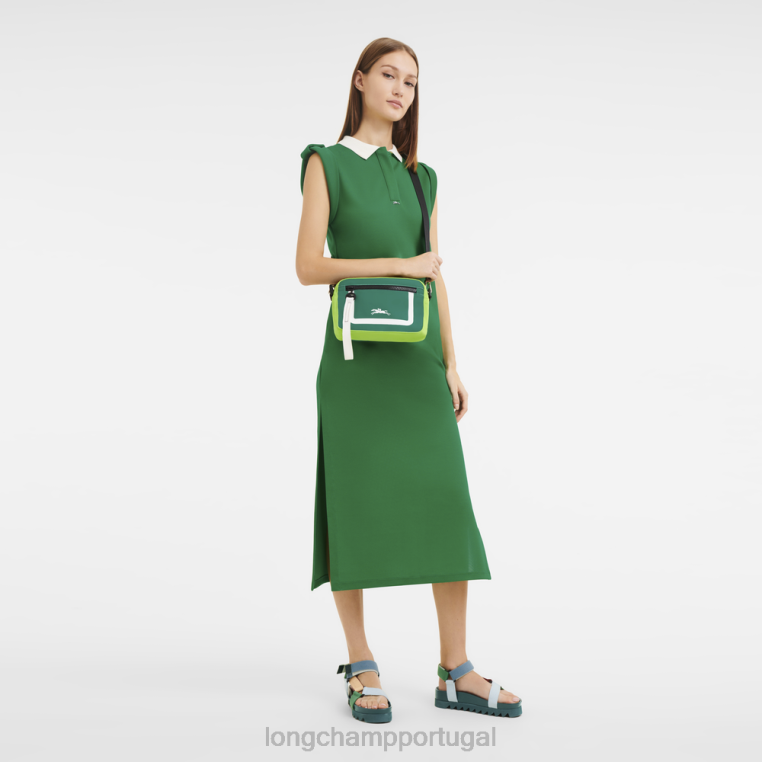 bolsas grama/luz verde H88N334 bolsa para câmera da coleção le pliage homens Longchamp