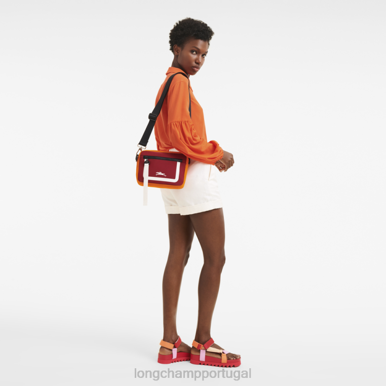 bolsas laranja/bordô H88N335 bolsa para câmera da coleção le pliage homens Longchamp