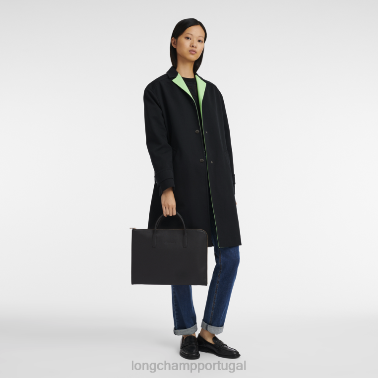 bolsas preto H88N470 maleta le foulonne homens Longchamp