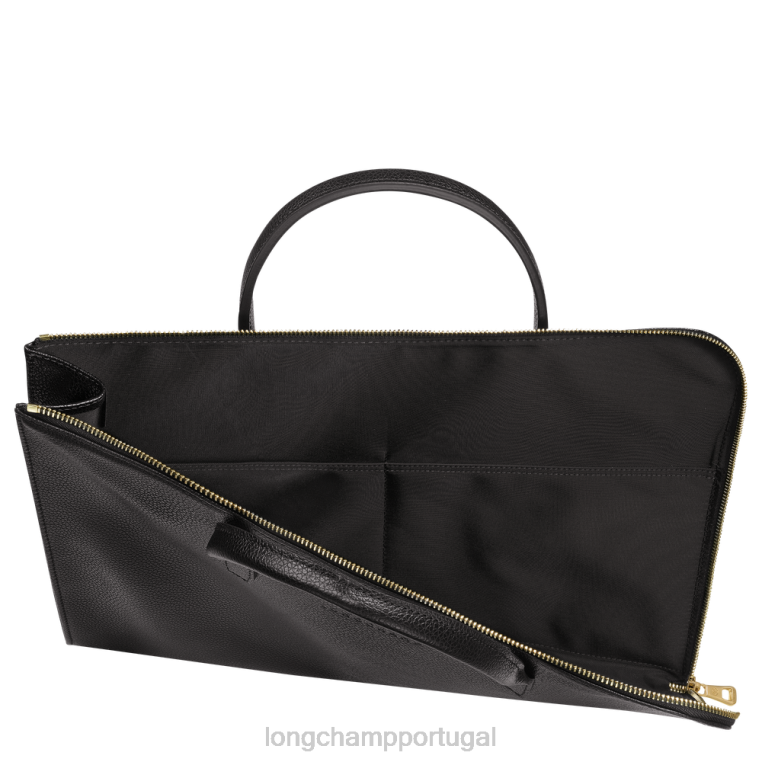bolsas preto H88N470 maleta le foulonne homens Longchamp