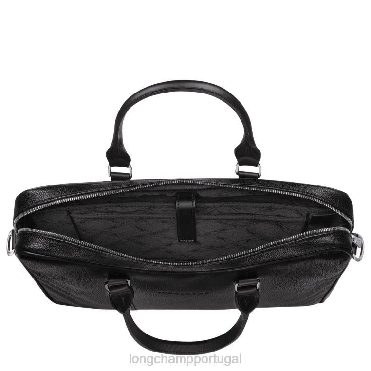 bolsas preto H88N475 maleta le foulonne homens Longchamp
