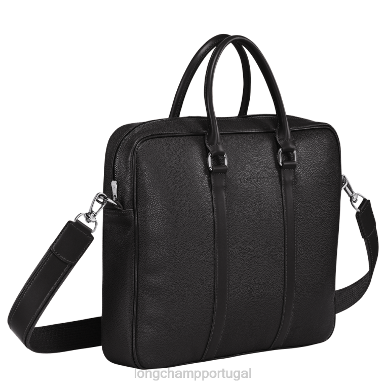 bolsas preto H88N478 maleta le foulonne homens Longchamp