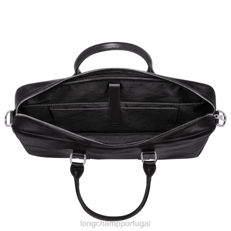 bolsas preto H88N478 maleta le foulonne homens Longchamp