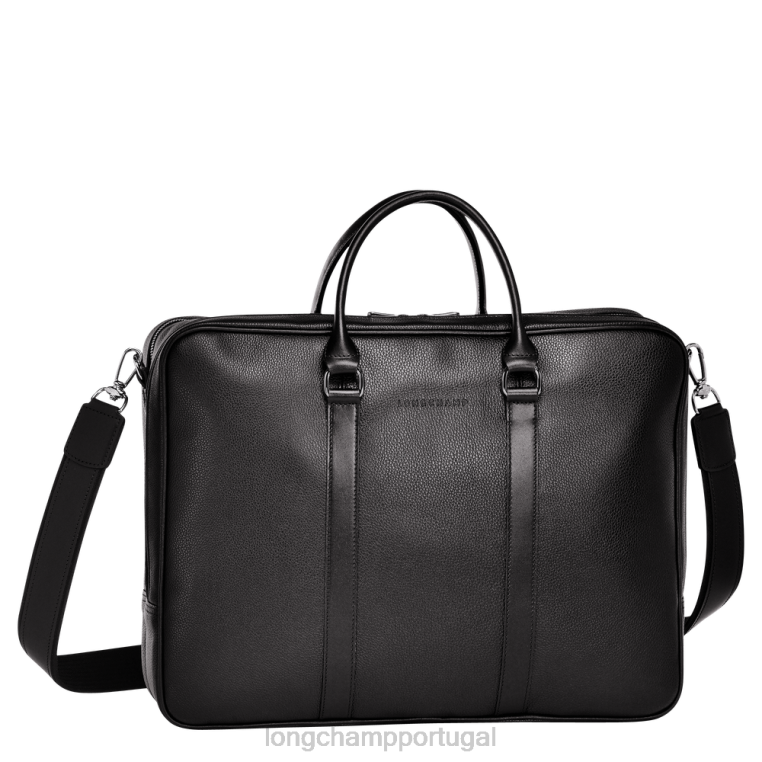 bolsas preto H88N481 maleta le foulonne homens Longchamp