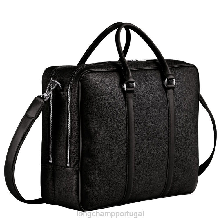 bolsas preto H88N481 maleta le foulonne homens Longchamp