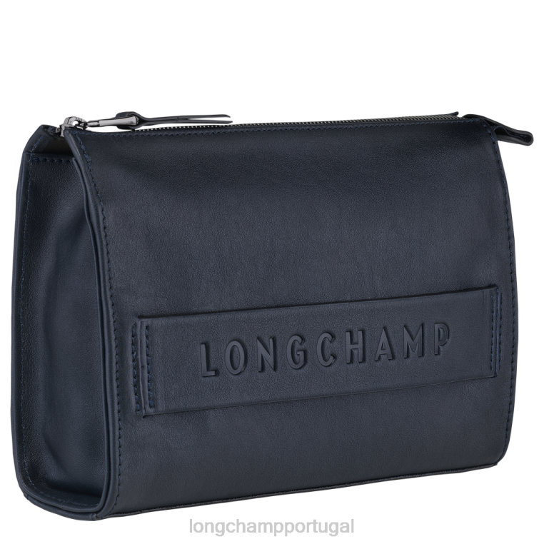 artigos de couro azul da meia noite H88N13 bolsa 3d homens Longchamp
