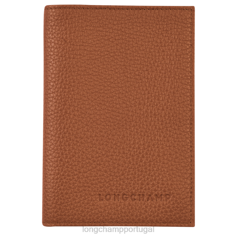 artigos de couro caramelo H88N726 capa para passaporte le foulonne homens Longchamp