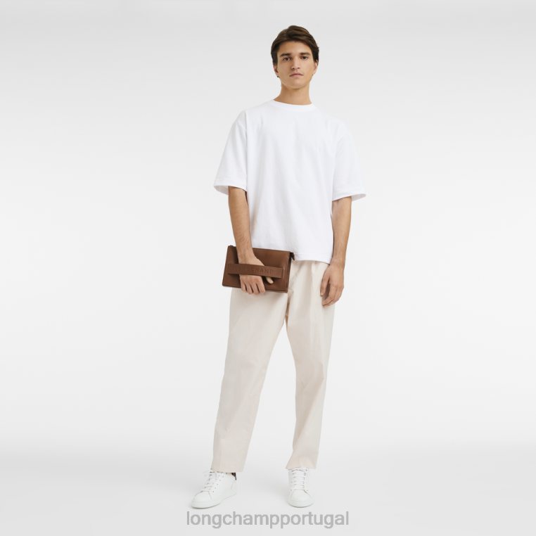 artigos de couro conhaque H88N723 bolsa 3d homens Longchamp