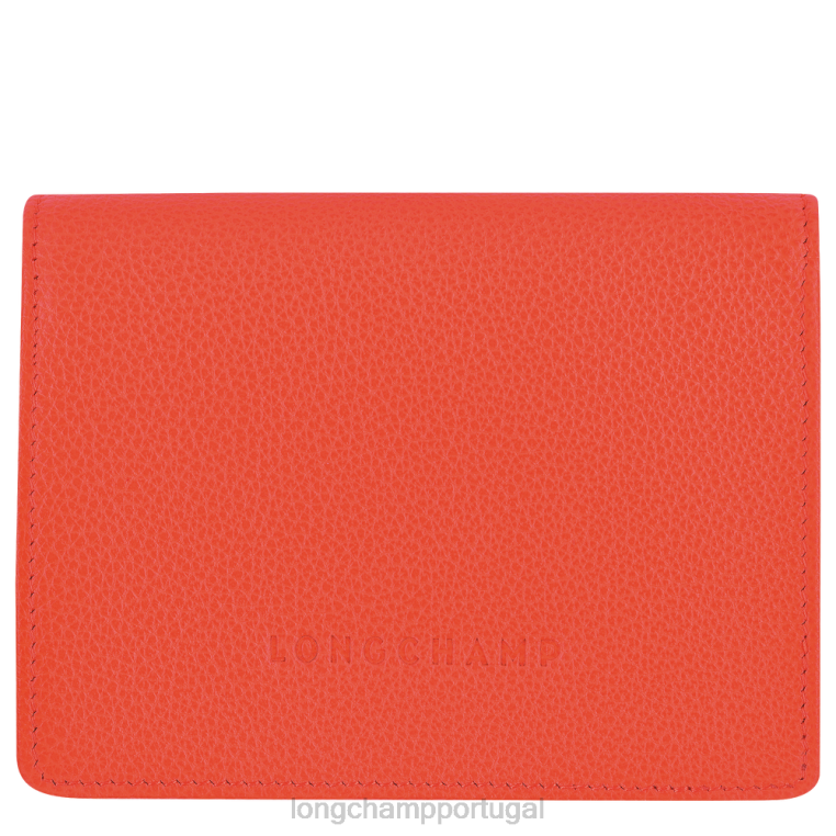 artigos de couro laranja H88N596 carteira le foulonne homens Longchamp
