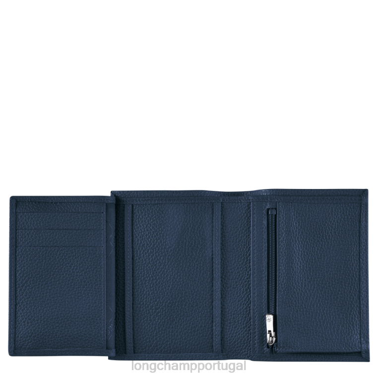 artigos de couro marinha H88N631 carteira le foulonne homens Longchamp