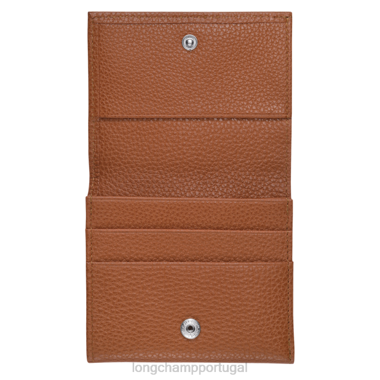 artigos de couro caramelo H88N543 porta-moedas le foulonne homens Longchamp