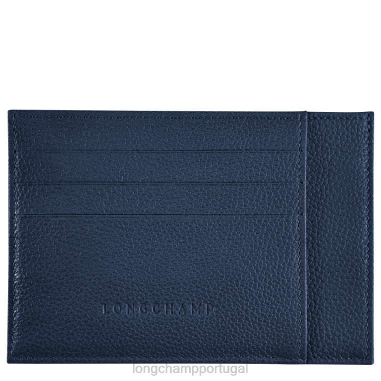artigos de couro marinha H88N651 titular do cartão le foulonne homens Longchamp