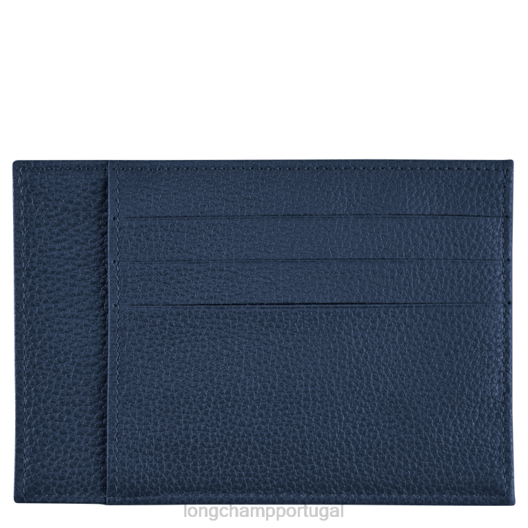 artigos de couro marinha H88N651 titular do cartão le foulonne homens Longchamp