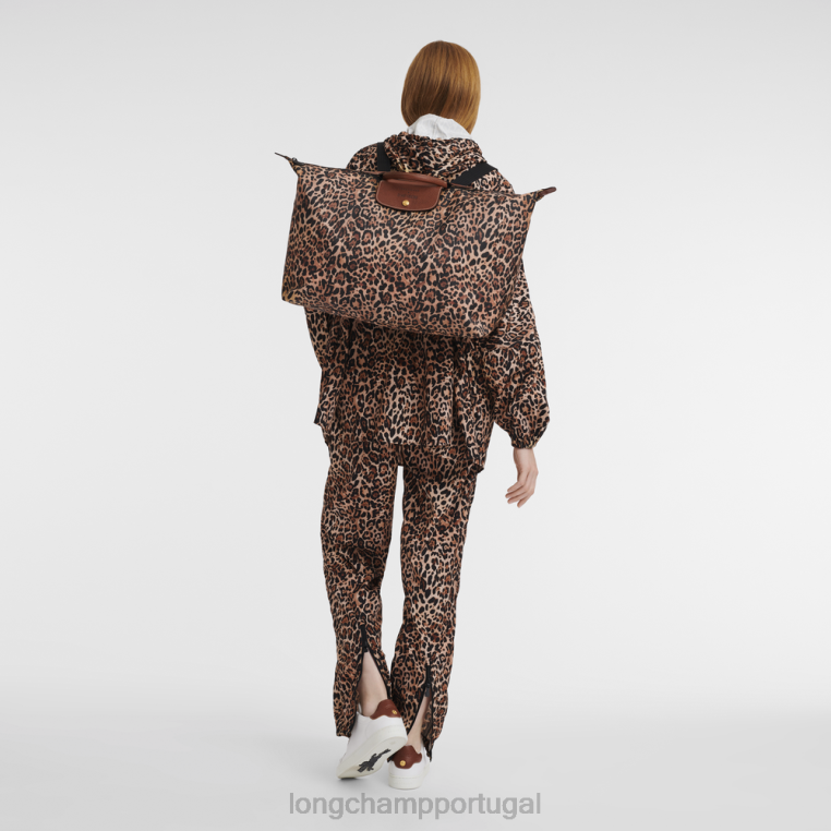 bolsas estampa de pantera H88N831 bolsa/mochila de viagem homens Longchamp X D'heygere