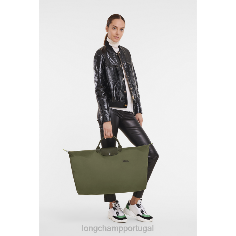 bolsas floresta H88N794 bolsa de viagem le pliage verde homens Longchamp