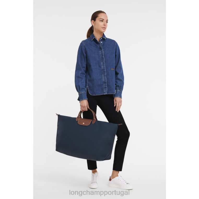 bolsas marinha H88N815 bolsa de viagem original le pliage homens Longchamp