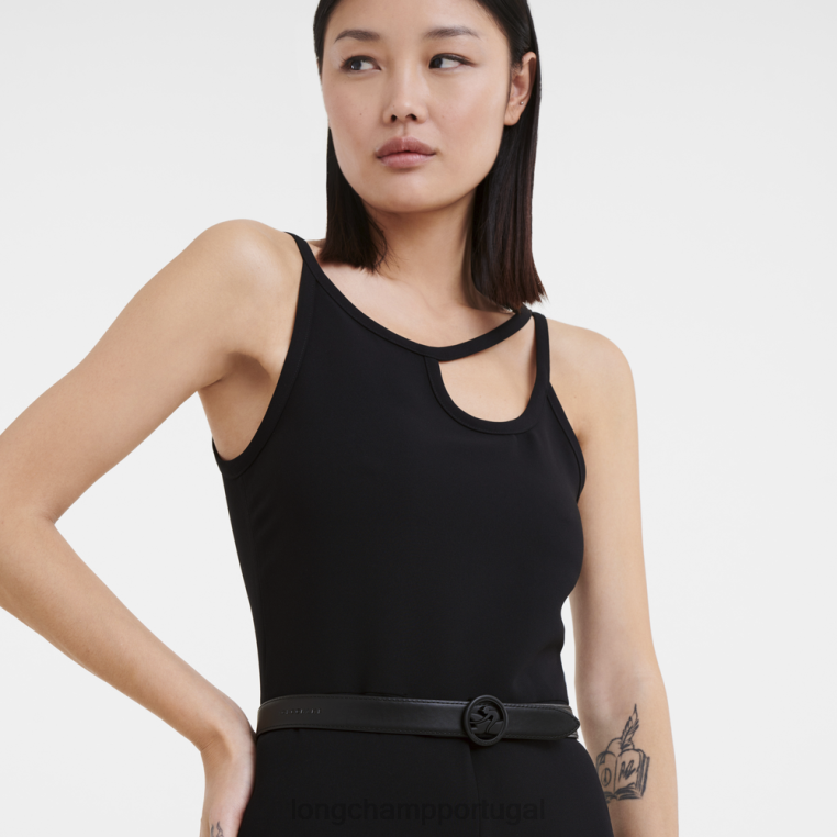 acessórios preto H88N936 cinto de box-trot mulheres Longchamp