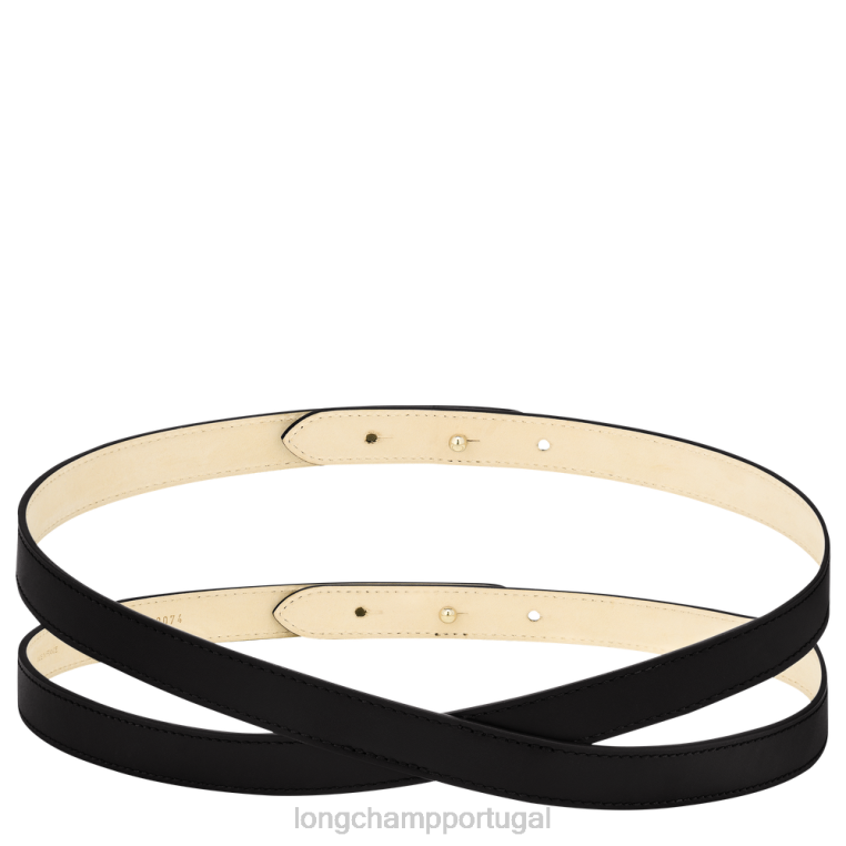acessórios preto H88N945 cinto de box-trot mulheres Longchamp