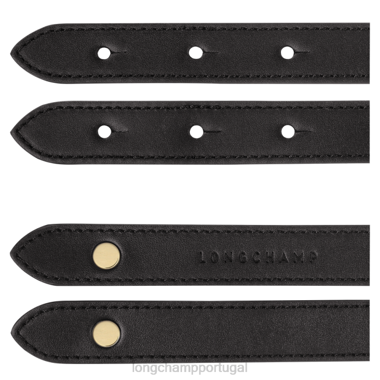 acessórios preto H88N953 cinto de box-trot mulheres Longchamp