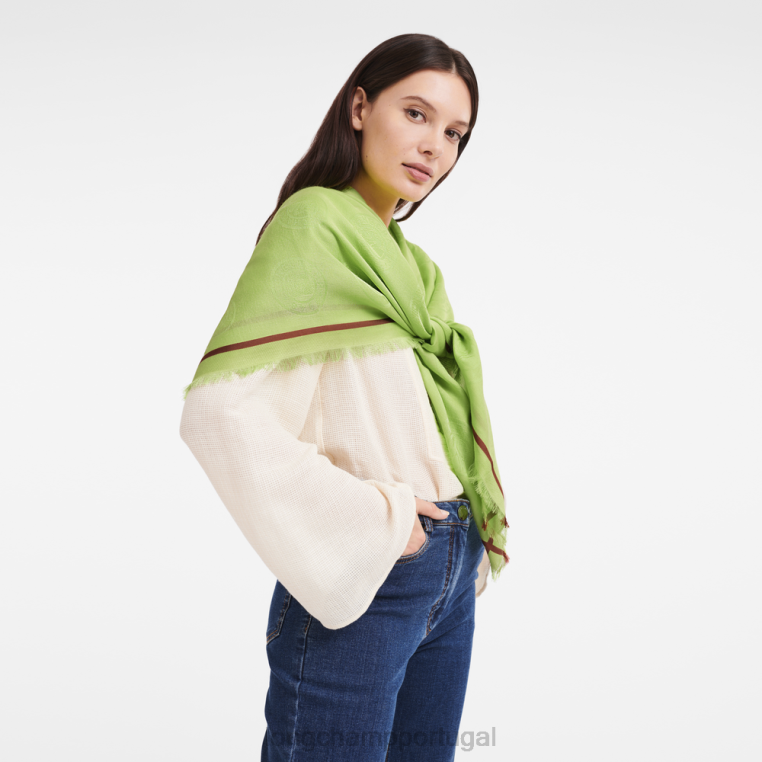 acessórios luz verde H88N978 xale coleção primavera/verão 2023 mulheres Longchamp