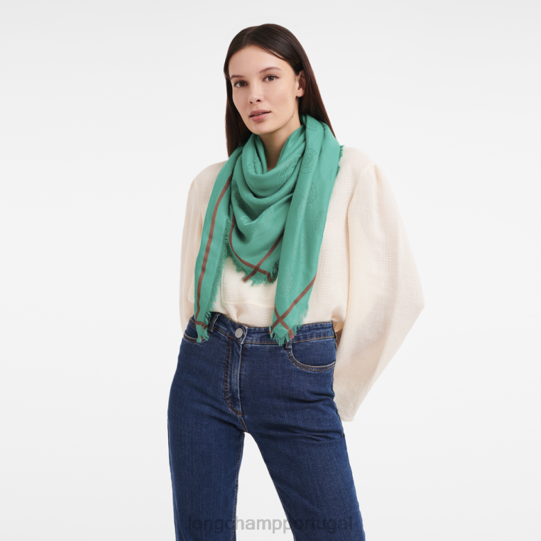 acessórios turquesa H88N977 xale coleção primavera/verão 2023 mulheres Longchamp
