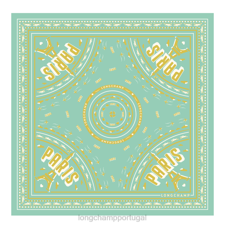 acessórios Celadon H88N1017 lenço de seda coleção primavera/verão 2023 50 mulheres Longchamp