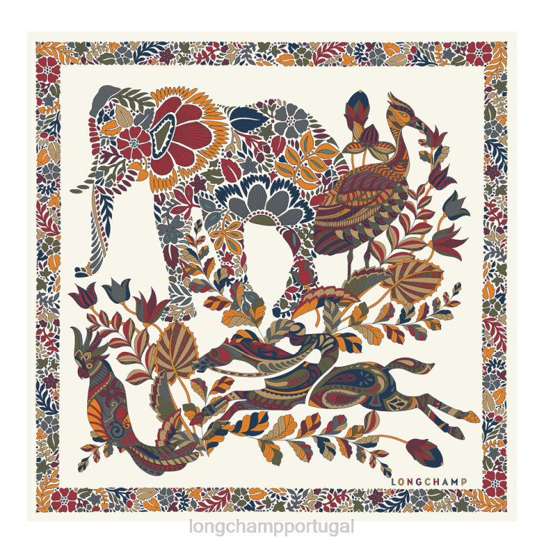 acessórios cru H88N1004 lenço de seda coleção primavera/verão 2023 50 mulheres Longchamp