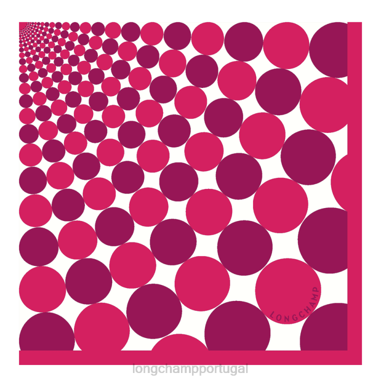 acessórios fúcsia H88N1035 lenço de seda coleção primavera/verão 2023 70 mulheres Longchamp