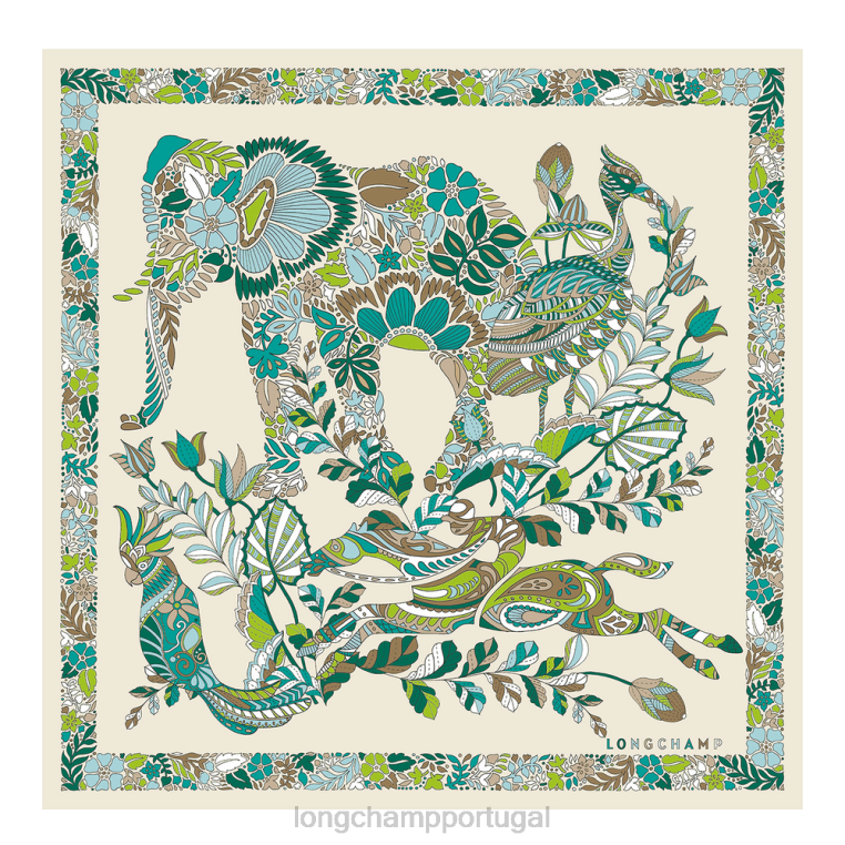 acessórios grama/luz verde H88N1007 lenço de seda coleção primavera/verão 2023 50 mulheres Longchamp