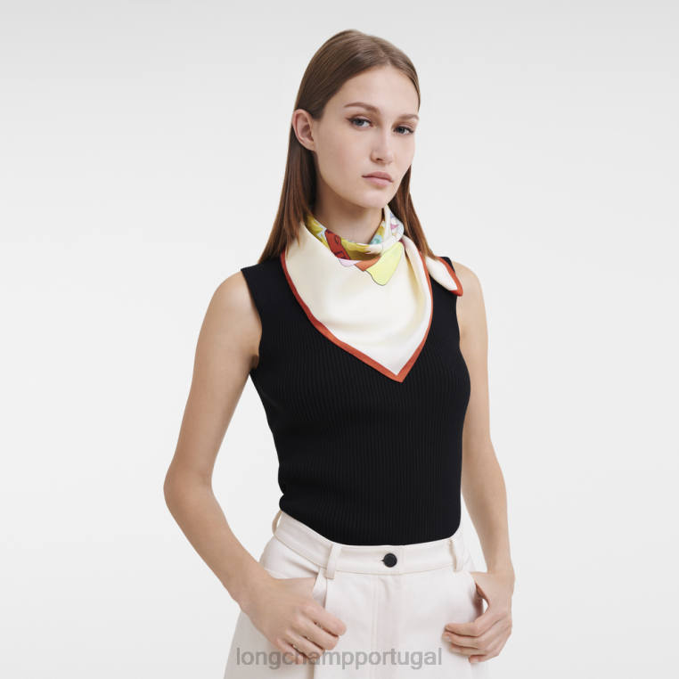 acessórios laranja H88N1033 lenço de seda coleção primavera/verão 2023 70 mulheres Longchamp