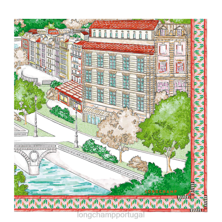 acessórios laranja H88N1044 lenço de seda coleção primavera/verão 2023 90 mulheres Longchamp