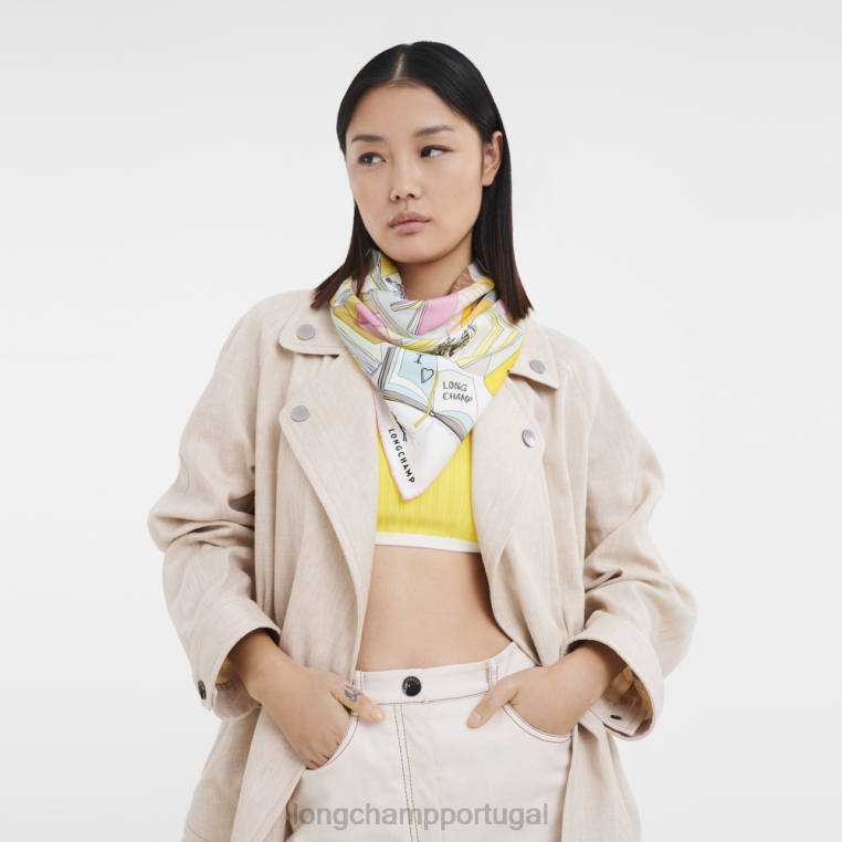acessórios limão H88N1050 lenço de seda coleção primavera/verão 2023 90 mulheres Longchamp