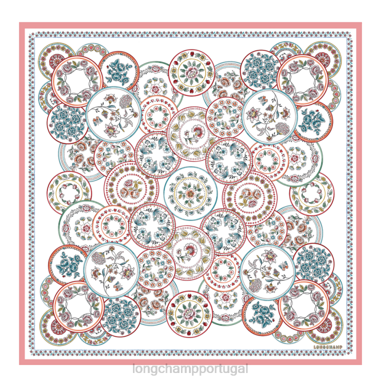 acessórios marfim H88N1042 lenço de seda coleção primavera/verão 2022 mulheres Longchamp