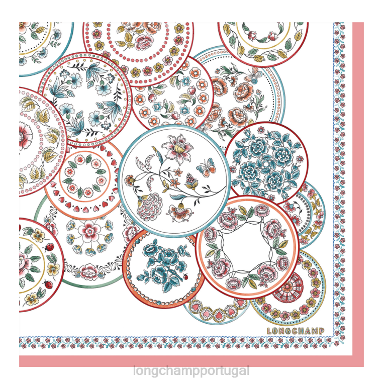 acessórios marfim H88N1042 lenço de seda coleção primavera/verão 2022 mulheres Longchamp