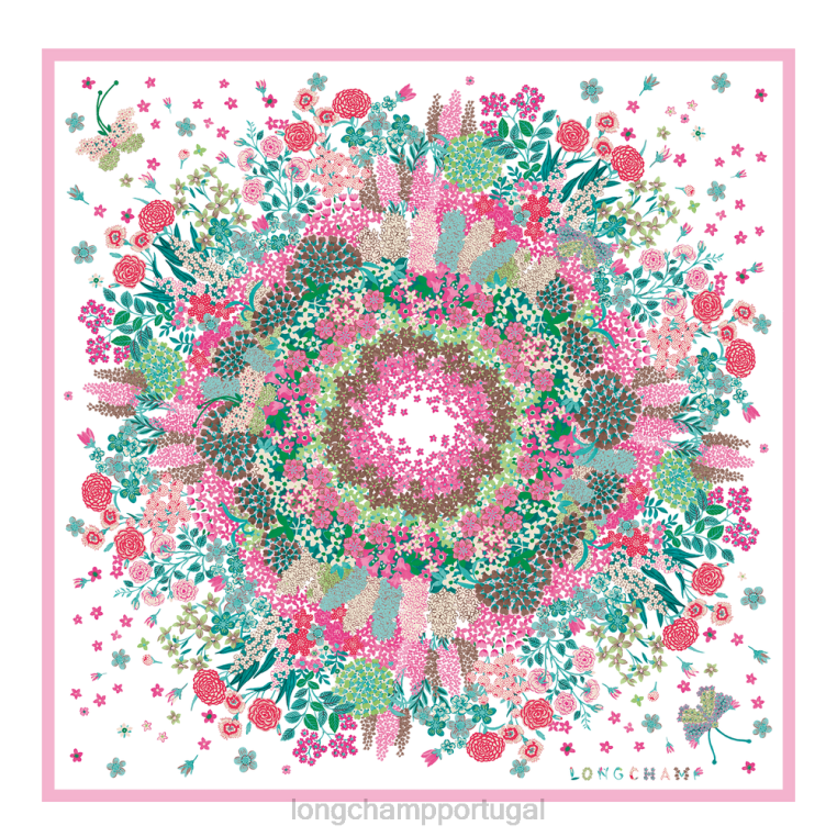 acessórios rosa H88N1039 lenço de seda coleção primavera/verão 2023 90 mulheres Longchamp
