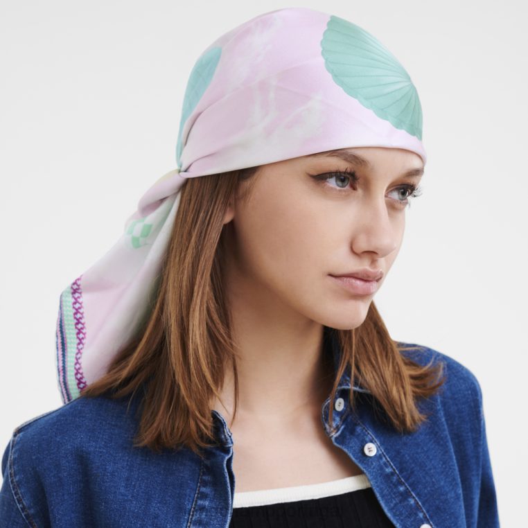 acessórios rosa H88N1052 lenço de seda coleção primavera/verão 2023 90 mulheres Longchamp