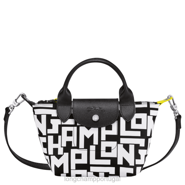 bolsas Preto branco H88N89 bolsa le pliage lgp mulheres Longchamp