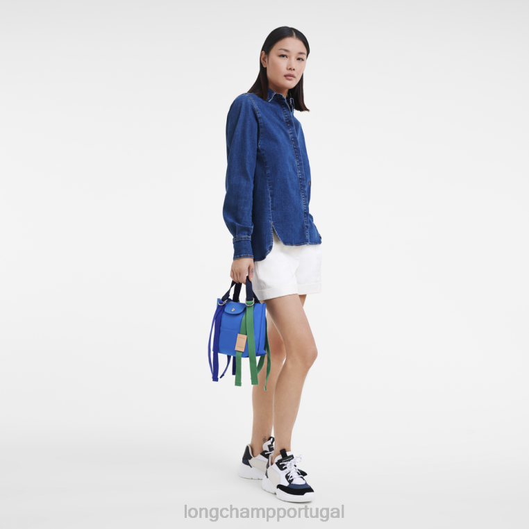 bolsas azul H88N44 bolsa le pliage re-play mulheres Longchamp