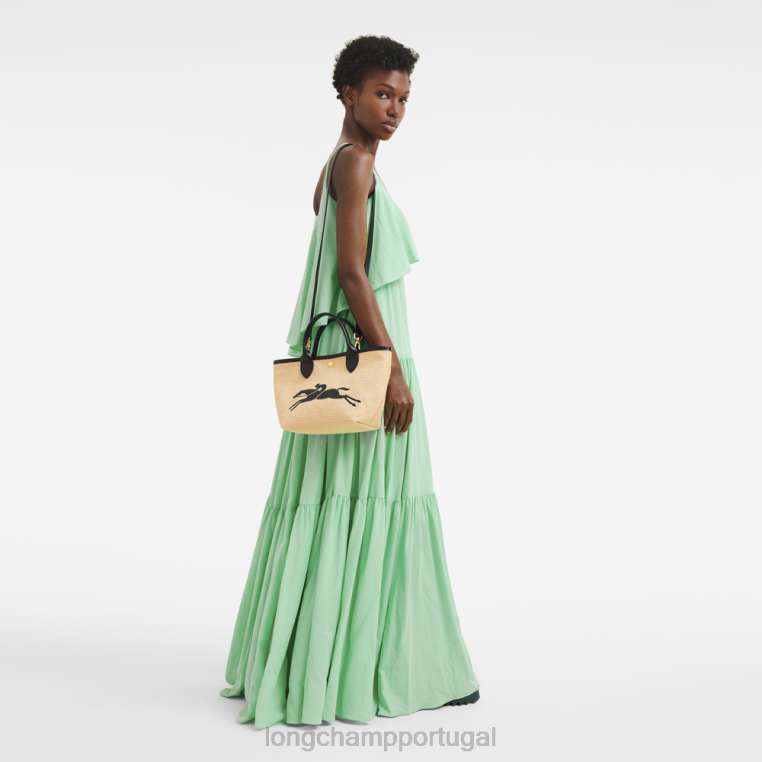 bolsas preto H88N28 bolsa cesta le panier pliage mulheres Longchamp