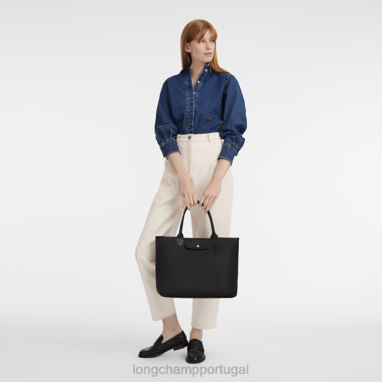 bolsas preto H88N83 bolsa tote le pliage city mulheres Longchamp