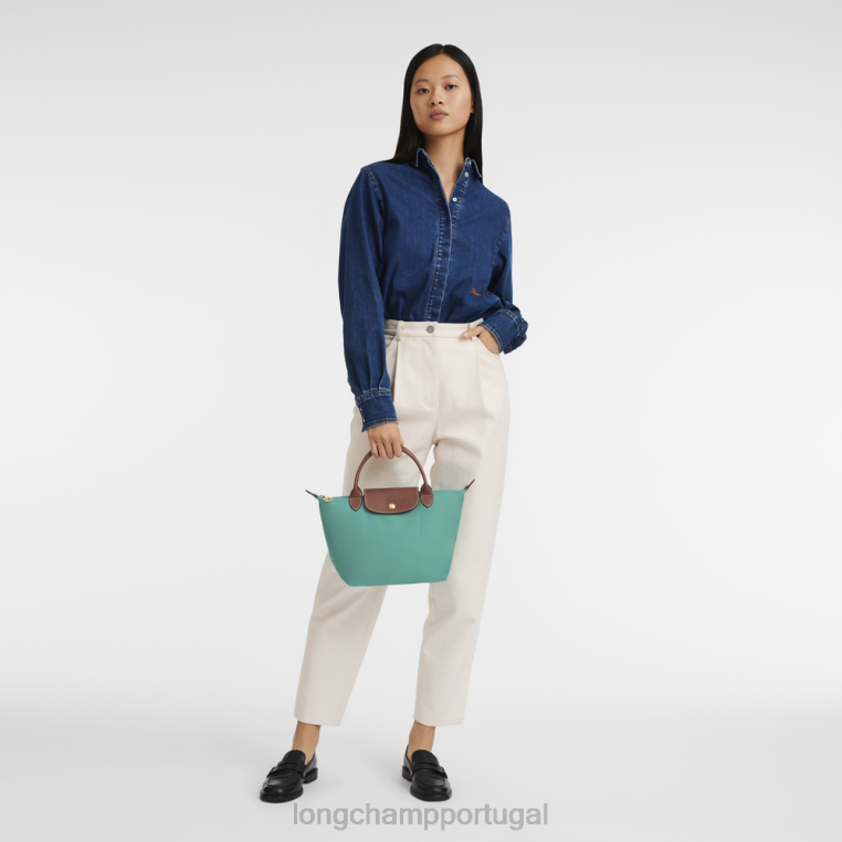 bolsas turquesa H88N201 bolsa original le pliage mulheres Longchamp