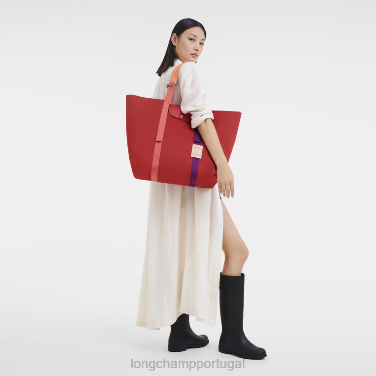 bolsas vermelho H88N58 bolsa tote le pliage replay mulheres Longchamp