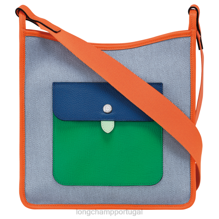 bolsas azul/laranja H88N260 bolsa crossbody com zíper le foulonne mulheres Longchamp