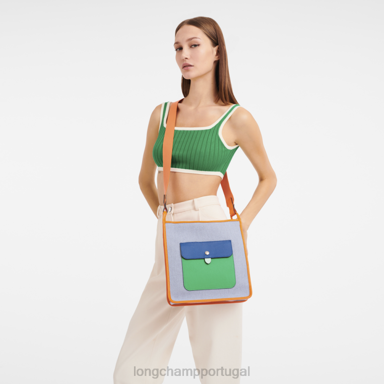 bolsas azul/laranja H88N260 bolsa crossbody com zíper le foulonne mulheres Longchamp
