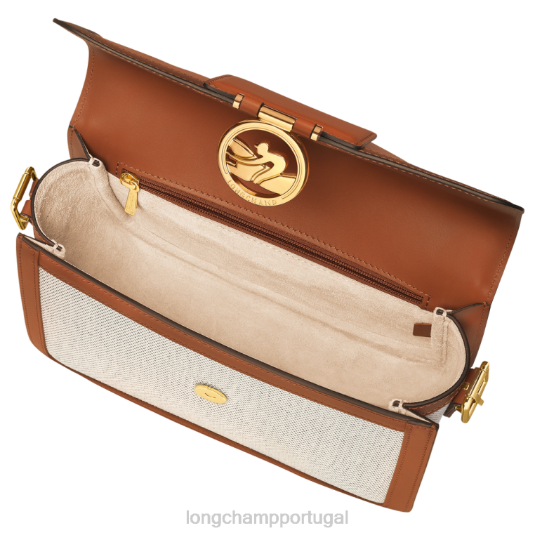 bolsas conhaque H88N244 bolsa crossbody box trot mulheres Longchamp