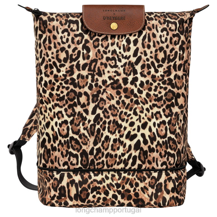 bolsas estampa de pantera H88N322 bolsa/mochila transversal mulheres Longchamp X D'heygere
