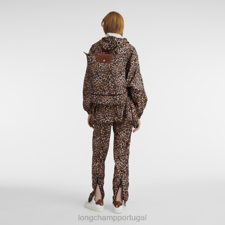 bolsas estampa de pantera H88N322 bolsa/mochila transversal mulheres Longchamp X D'heygere