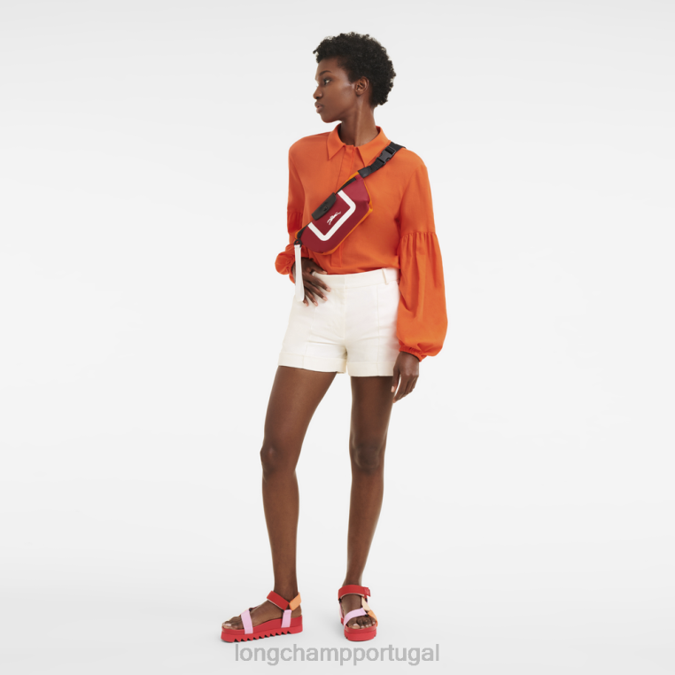 bolsas laranja/bordô H88N213 bolsa de cinto coleção le pliage mulheres Longchamp