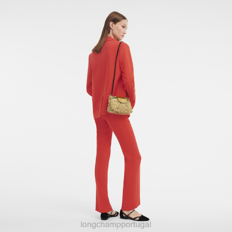 bolsas ouro H88N222 bolsa tiracolo le pliage coleção mulheres Longchamp